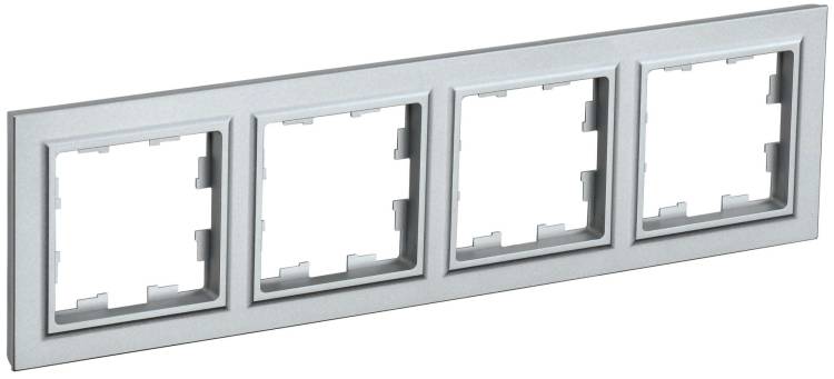 Рамка 4-постовая IEK Brite BR-M42-K47 алюминий
