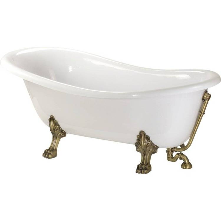 Ванна из искусственного камня Veragio Gialetta 31875 185x80 с ножками, бронза