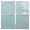 Керамическая плитка Dna Tiles Flash Bars 124411 Light Blue Glossy 13x13