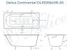 Чугунная ванна Delice Continental DLR230640R-AS 120x70, белая, с антискользящим покрытием, с ручками, с ножками фото 9