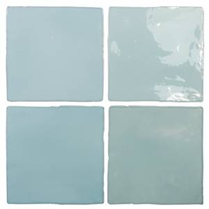 Керамическая плитка Dna Tiles Flash Bars 124411 Light Blue Glossy 13x13