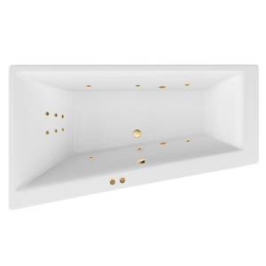 Акриловая ванна Excellent Sfera 170x100 (левая) "LINE" (золото)