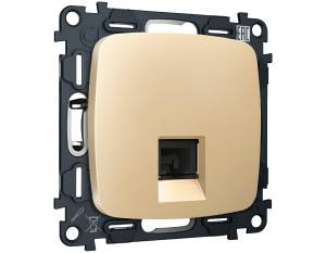 Комплект механизма компьютерной розетки Ambrella Volt MO MO612005 шампань