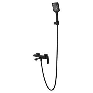 Смеситель для ванны Wonzon & Woghand WW-88639011-MB с душевым гарнитуром, черный матовый