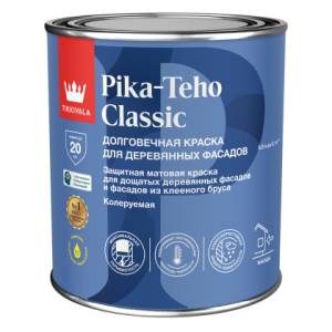 Краска для деревянных фасадов Tikkivala Pika-Teho Classic матовая база С 0.9 л