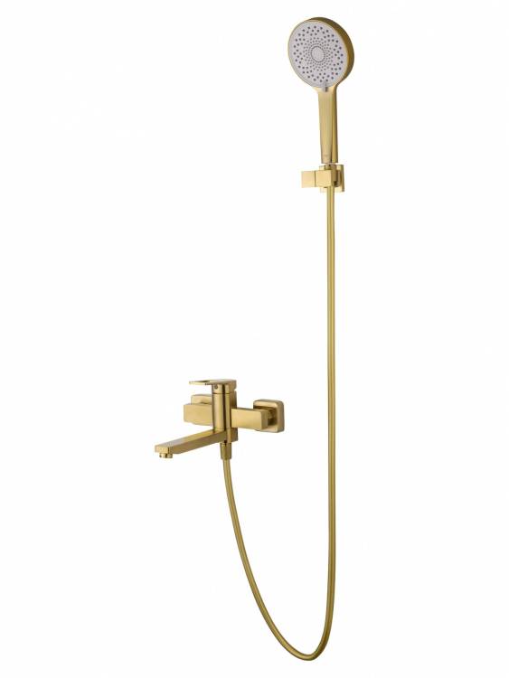 Смеситель для ванны Wonzon & Woghand WW-88639010-BG с душем, брашированное золото