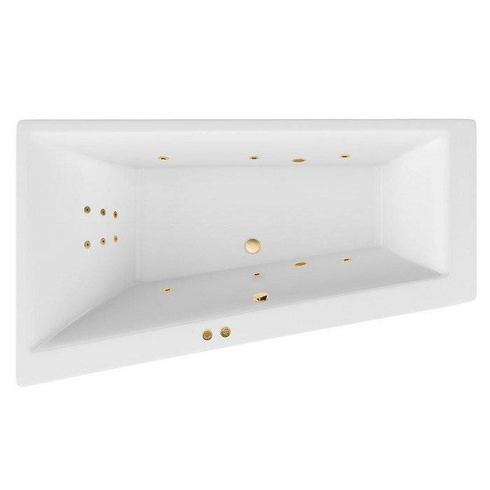 Акриловая ванна Excellent Sfera 170x100 (левая) "LINE" (золото)