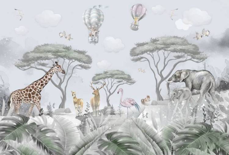 3D Фотообои Artegrafico «Фантазийная саванна» KID-229 акварель