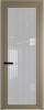 Межкомнатная дверь Profil Doors 1 AGP цвет профиля Шампань, стекло безопасное 6 мм страйп 600x2000