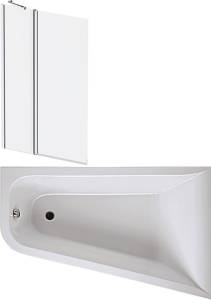 Акриловая ванна AM.PM Spirit V2.0 W72A-160R100W-A2 160x100 с каркасом + шторка на ванну
