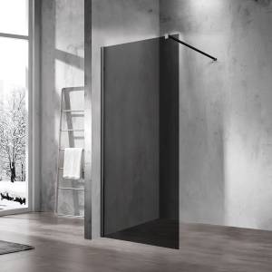 Душевая перегородка Vincea Walk-In VSW-1H110CGB 1100x2000, профиль черный, стекло тонированное