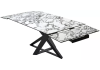 Стол Woodville Vicenza 589755 gloss bulgari white/черный 180(260)x100x76 фото 7
