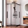 Душевой уголок Am.Pm Func W84G-403-9090-BT профиль черный матовый, стекло прозрачное, 90x90x200 фото 2