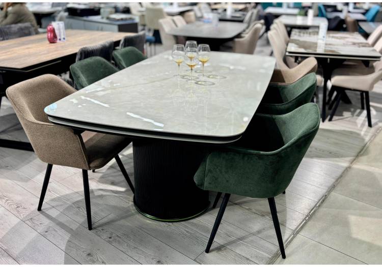 Кухонный стол Дик EKP205 00-00082580 Белый глянец