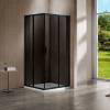 Душевой уголок Vincea Garda VSS-1G8011CGB 1100x800, профиль черный, стекло тонированное