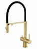 Смеситель для кухни Wonzon & Woghand WW-88458009-BG с гибким изливом и подключением фильтра, брашированное золото