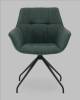 Кресло Stool Group Кимберли AV 344 W696/K15-K20PM-9005 зеленый, рогожка, замша, вращающееся фото 3