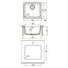 Кухонная мойка Lemark SINARA 440-U 9910067 подстольного монтажа из кварцгранита антрацит фото 4