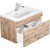 Тумба с раковиной Uperwood Eva 3930313469 подвесная, выдвижной ящик, крафт табачный, 60 см фото 3