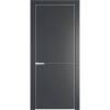Межкомнатная дверь Profil Doors 16 PA полотно Графит, профиль серебро, алюминиевый молдинг 3мм 800x2000