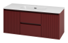 Тумба с раковиной Brevita Вайн УТ000027013 бордовая эмаль, 120 см