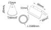 Подвесной комплект для шинопровода Crystal Lux CLT 0.210 03 BL фото 2