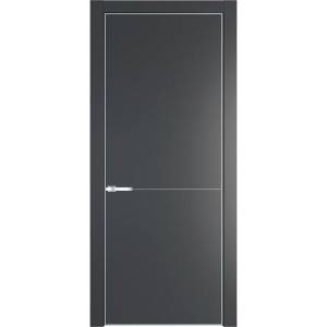 Межкомнатная дверь Profil Doors 16 PA полотно Графит, профиль серебро, алюминиевый молдинг 3мм 800x2000