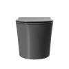 Унитаз подвесной Point Вега PN41711GM безободковый, сиденье микролифт, серый матовый фото 4