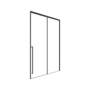 Душевая дверь в нишу Timo TDSS-150/03C-8R профиль черный, стекло прозрачное, 150x200