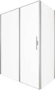Душевой уголок Allen Brau Priority 3.31038.BA + 3.31044.BA профиль брашированное серебро, 1600x900