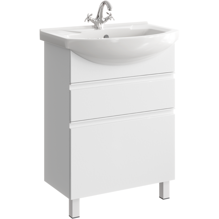 Тумба с раковиной Aqwella Rodos ROD01062N белый, 65x44