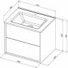 Тумба с раковиной Aquanet Lino 60 дуб веллингтон, Flat 60 фото 6
