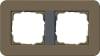 Рамка 2-постовая Gira E3 дымчатый/антрацит 0212426
