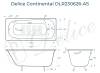 Чугунная ванна Delice Continental DLR230626-AS 160x70, белая, с антискользящим покрытием, без ножек фото 8