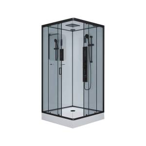 Душевая кабина Niagara Premium NG-6901-01GQ BLACK 90x90x210 черная, с низким поддоном