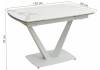 Стол Woodville Alarti 493185 gloss statuario white sintered stone/white 120(180)x80x76 фото 2