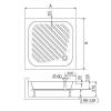 Душевой поддон RGW Acryl B/CL-S 16180188-51 Квадратный 80x15x80 фото 2