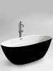 Акриловая ванна Cerutti Spa Greta CT10878 черная снаружи, белая внутри, 170x80 фото 2