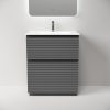 Тумба с раковиной Sancos Folk Floor напольная, 70x45x87, c двумя ящиками оснащенными доводчиками, Grey soft фото 5