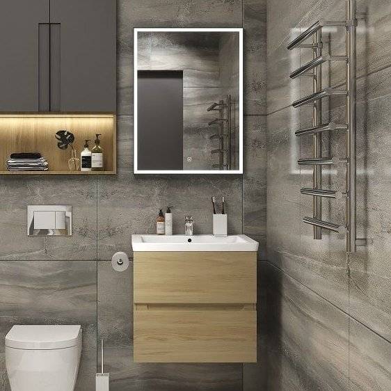 Мебель для ванной Art&Max Techno подвесная, 60, дуб мадейра янтарь