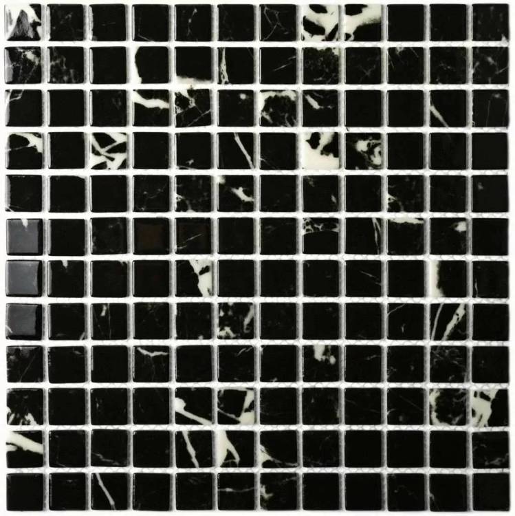 Мозаика Bonaparte Стеклянная Мозаика Mia black glossy 2.3x2.3x4 30x30
