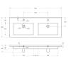 Раковина Cezares CZR-8070-120-2 белый глянцевый, 121x46x14 фото 6