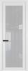 Межкомнатная дверь Profil Doors 1 AGP цвет профиля Вайт, стекло безопасное 6 мм страйп 600x2000