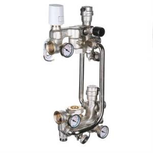 Насосно-смесительный узел VALTEC VT.COMBI.S.180M с сервоприводом, без насоса, монт. длина насоса 180 мм