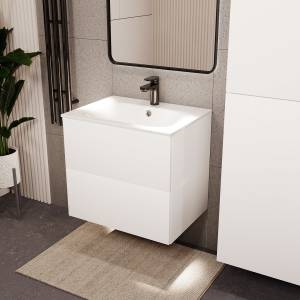 Тумба с раковиной Terminus Aurora AUR10602900301O белый, 60x62