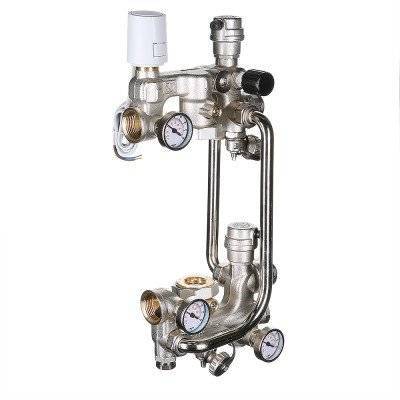 Насосно-смесительный узел VALTEC VT.COMBI.S.180M с сервоприводом, без насоса, монт. длина насоса 180 мм