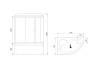 Душевая кабина Royal Bath RB 140ALP-C-BL левая, профиль черный, стекло матовое, 140x95x225 фото 2
