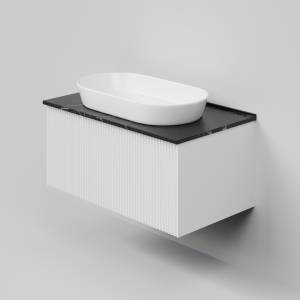 Тумба с раковиной La Fenice Terra Bianco NFNC-01-TER-B-80-3-M-GB белая матовая, 80 см