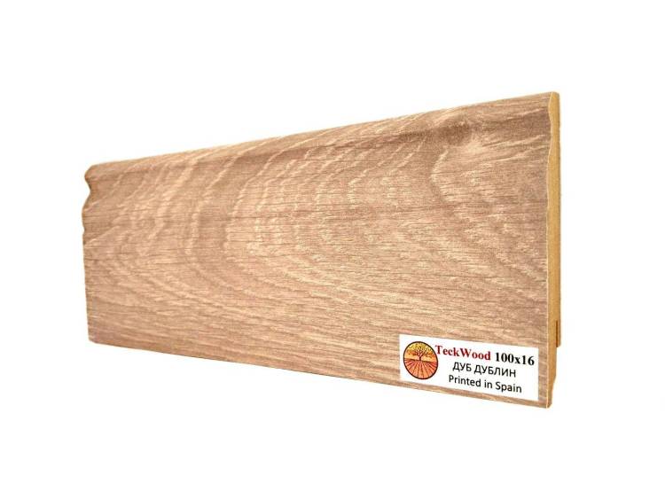 Плинтус МДФ TeckWood цветной Дуб Дублин (Oak Dublin) 2150х100х16