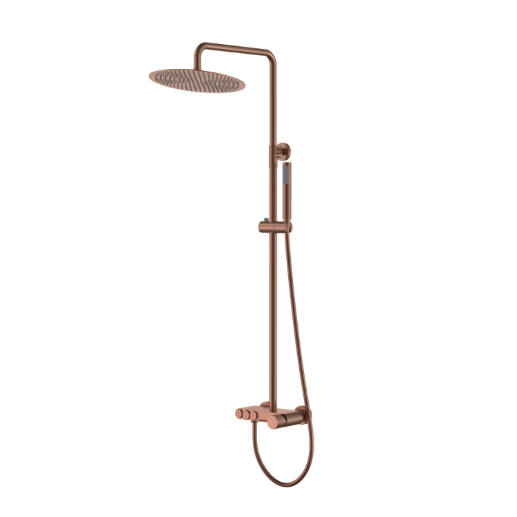 Душевая стойка Boheme Stick 128-BRB.4 Brushed Bronze Spirale